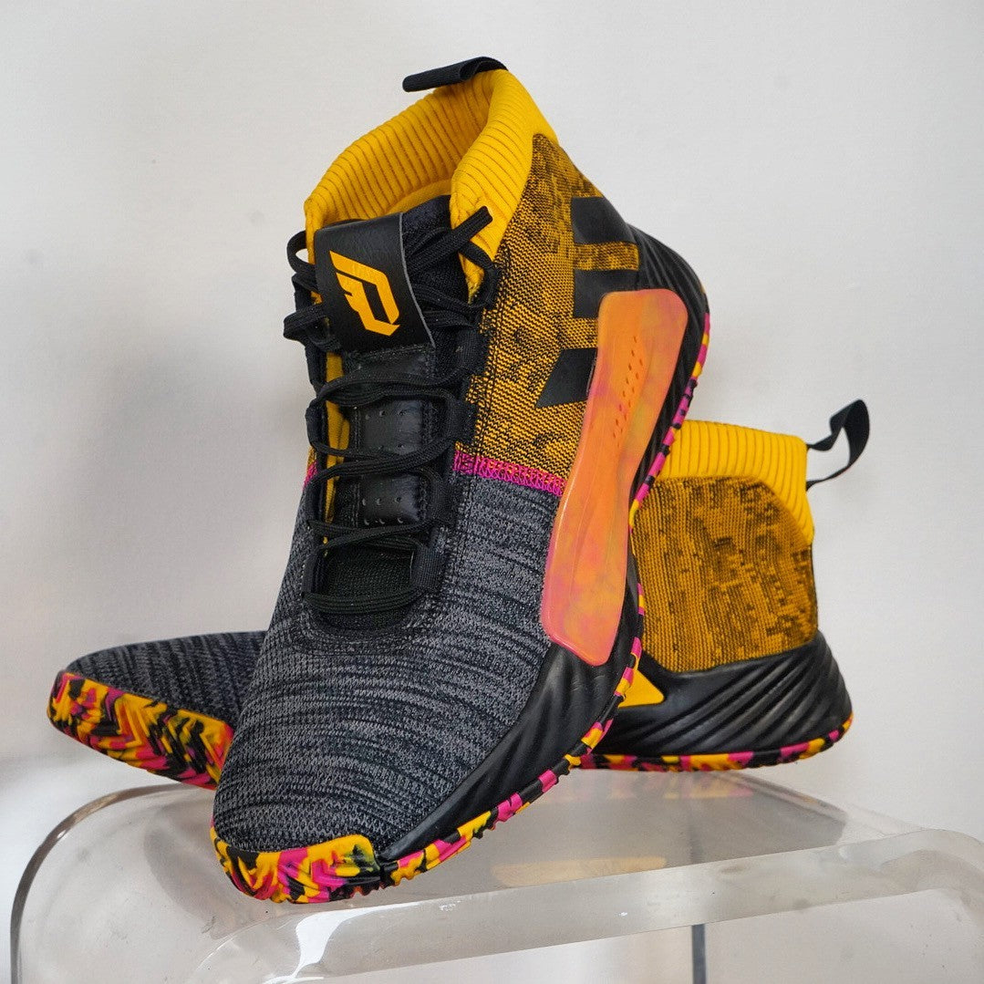 Adidas Dame 5 Core Black Shock Pink Asia Tour Sneakers EF9367 Men's Size 13