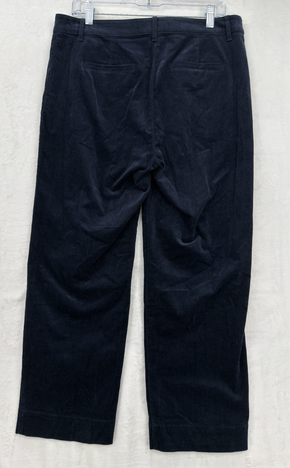 J Jill Corduroy Straight Leg Mid Rise Pants Navy Blue New NWT