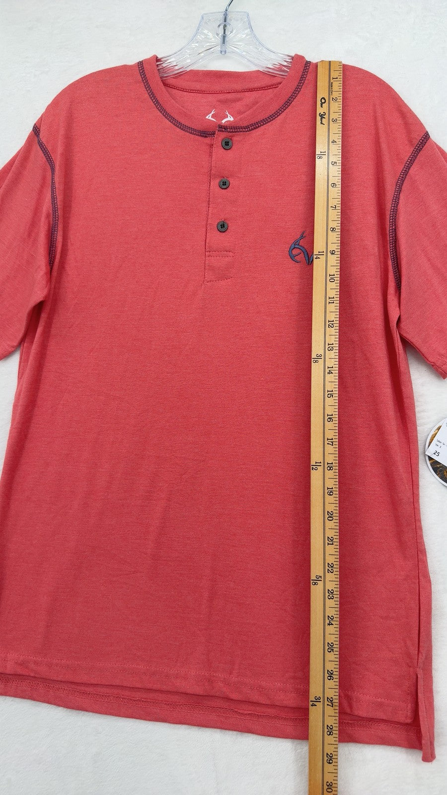 Realtree Henley Shirt Small Mens Short Sleeve New NWT