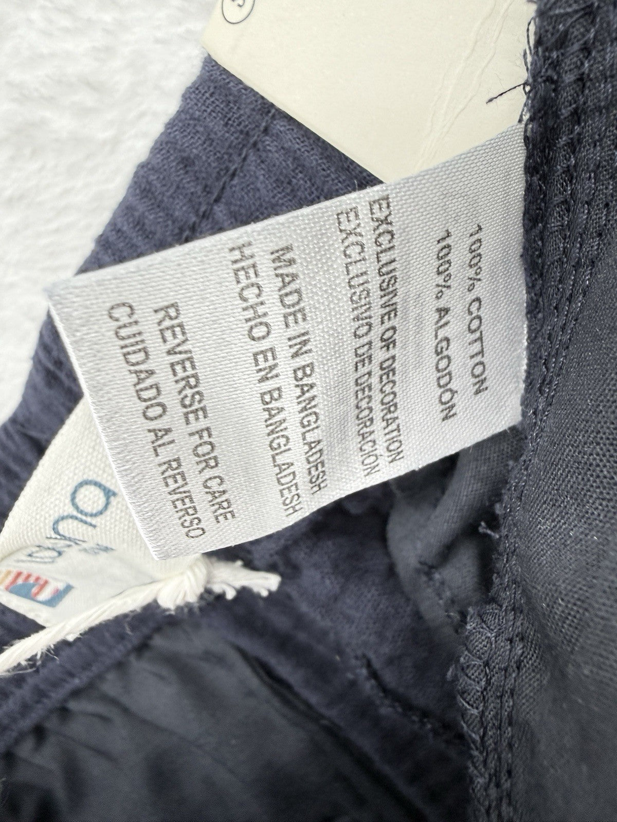 Laguna Shorts Mens Small Navy Blue Cotton Gauze Drawstring 6” Elastic New NWT
