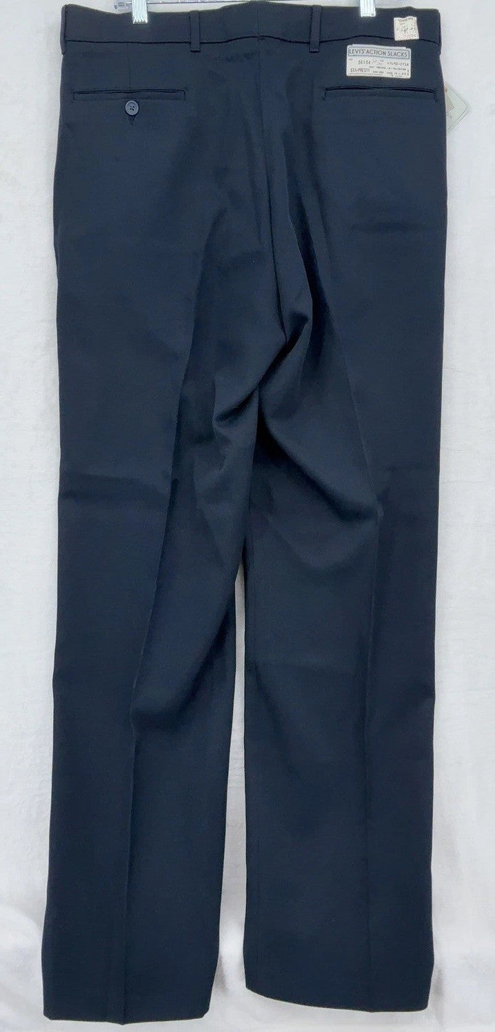 Levi's Action Slacks Dress Pants 35x34 Mens Blue Sta-Prest Made in USA New NWT