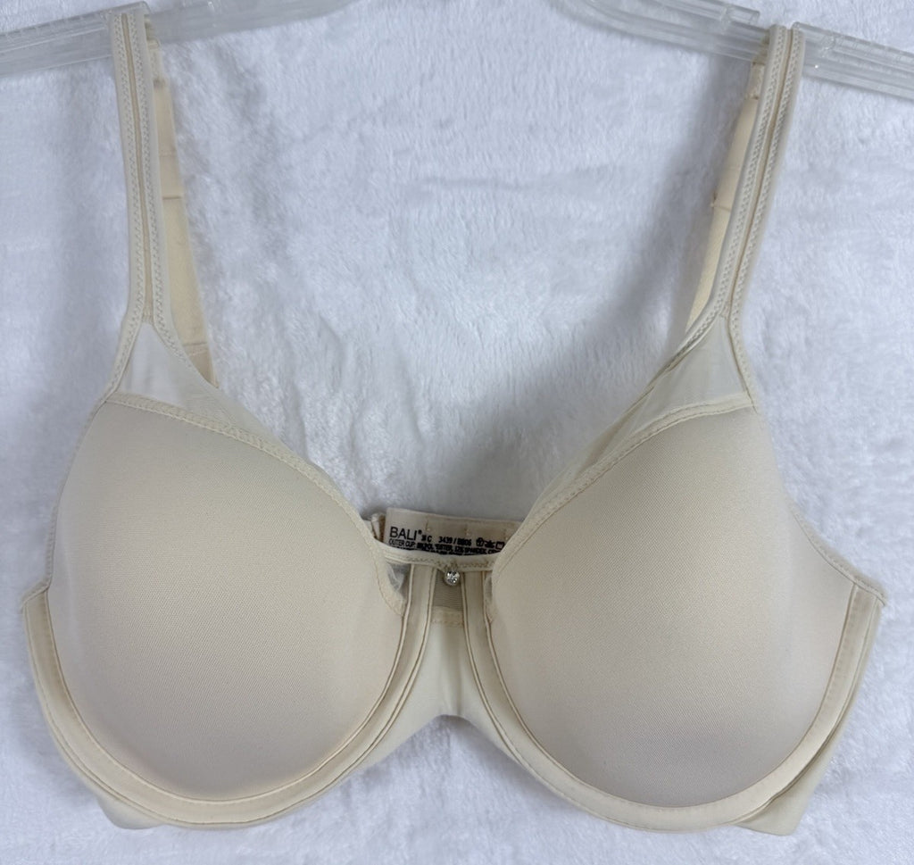 Bali Bra 34C 3439 One Smooth U Cream Yellow Womens