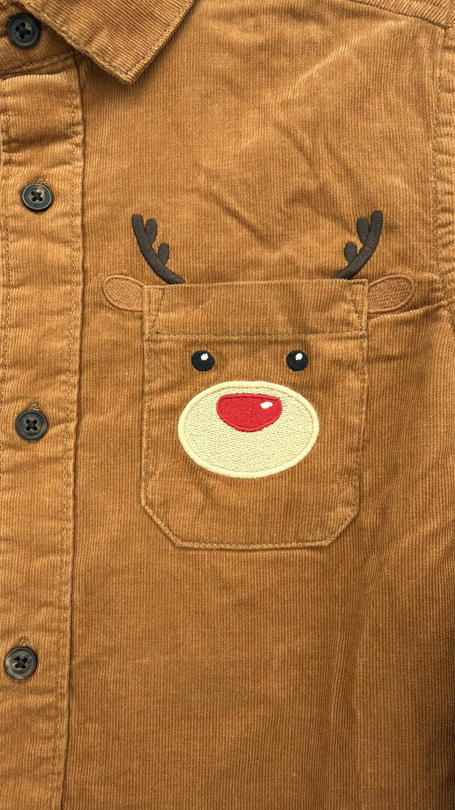 Gymboree Boys 8 Corduroy Reindeer Shirt Gray Cargo Jogger Pants Christmas New