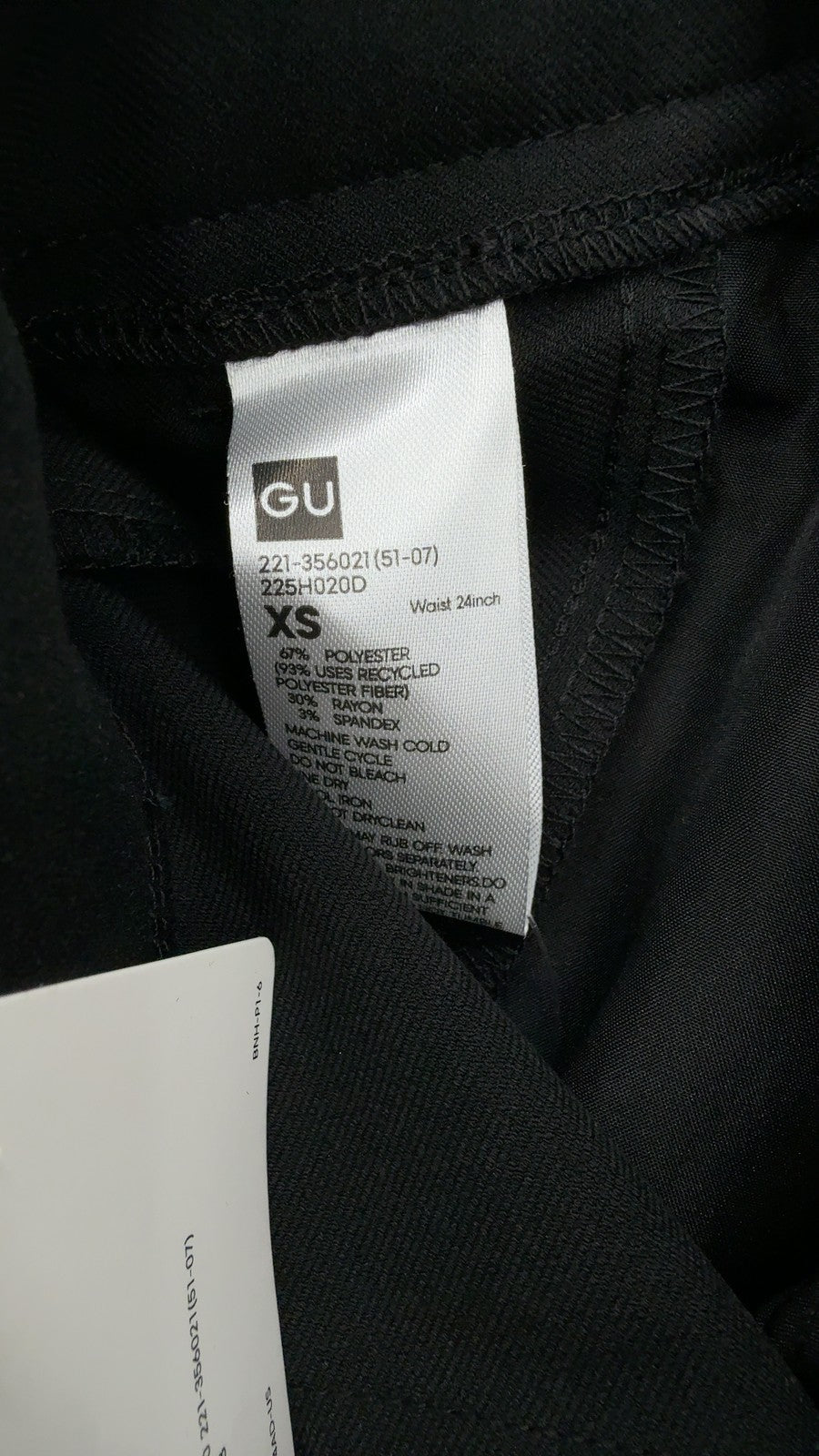 GU Uniqlo Pleated Wide Leg Pants XS Womens Black High Rise New NWT