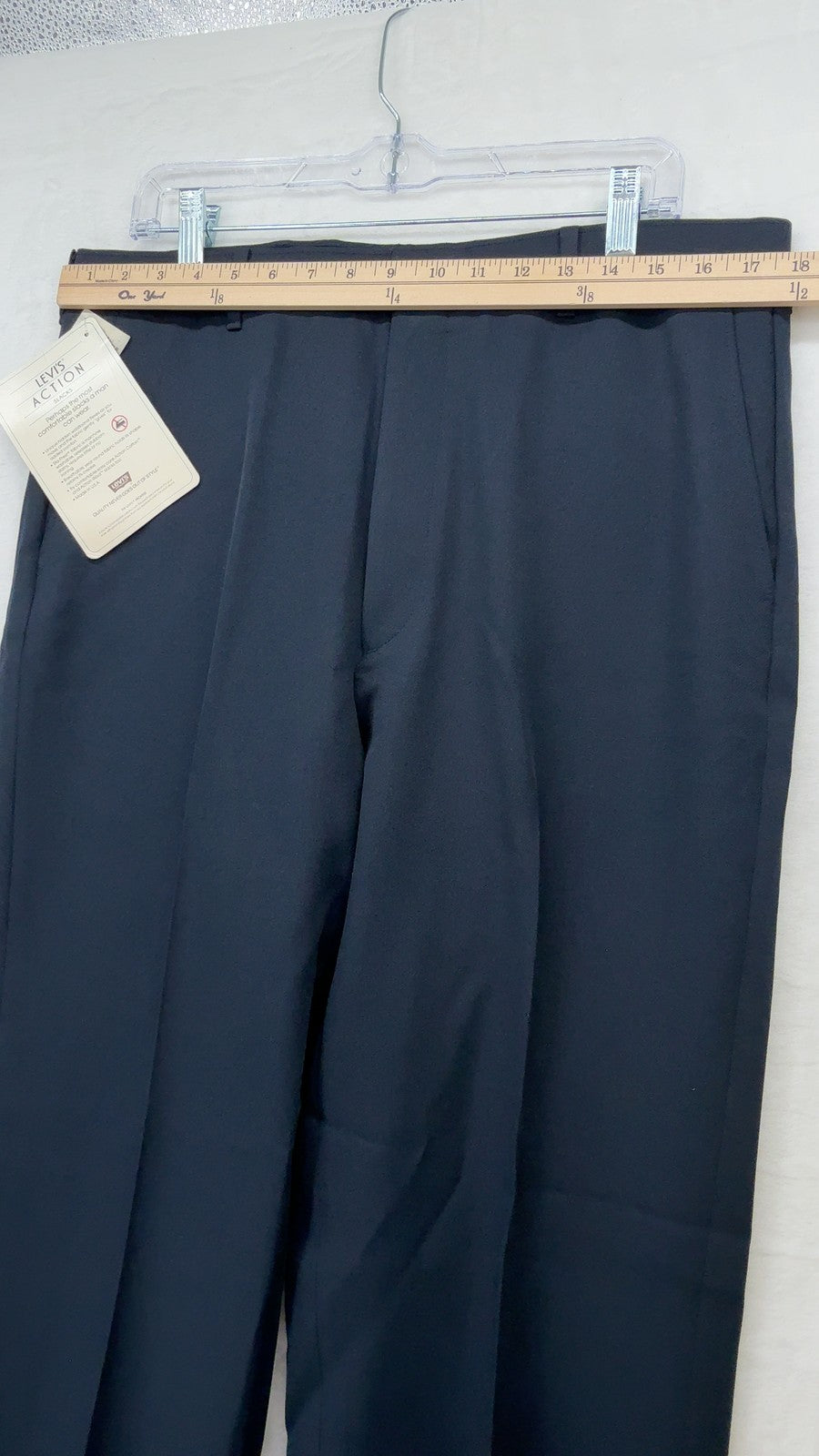 Levi's Action Slacks Dress Pants 35x34 Mens Blue Sta-Prest Made in USA New NWT