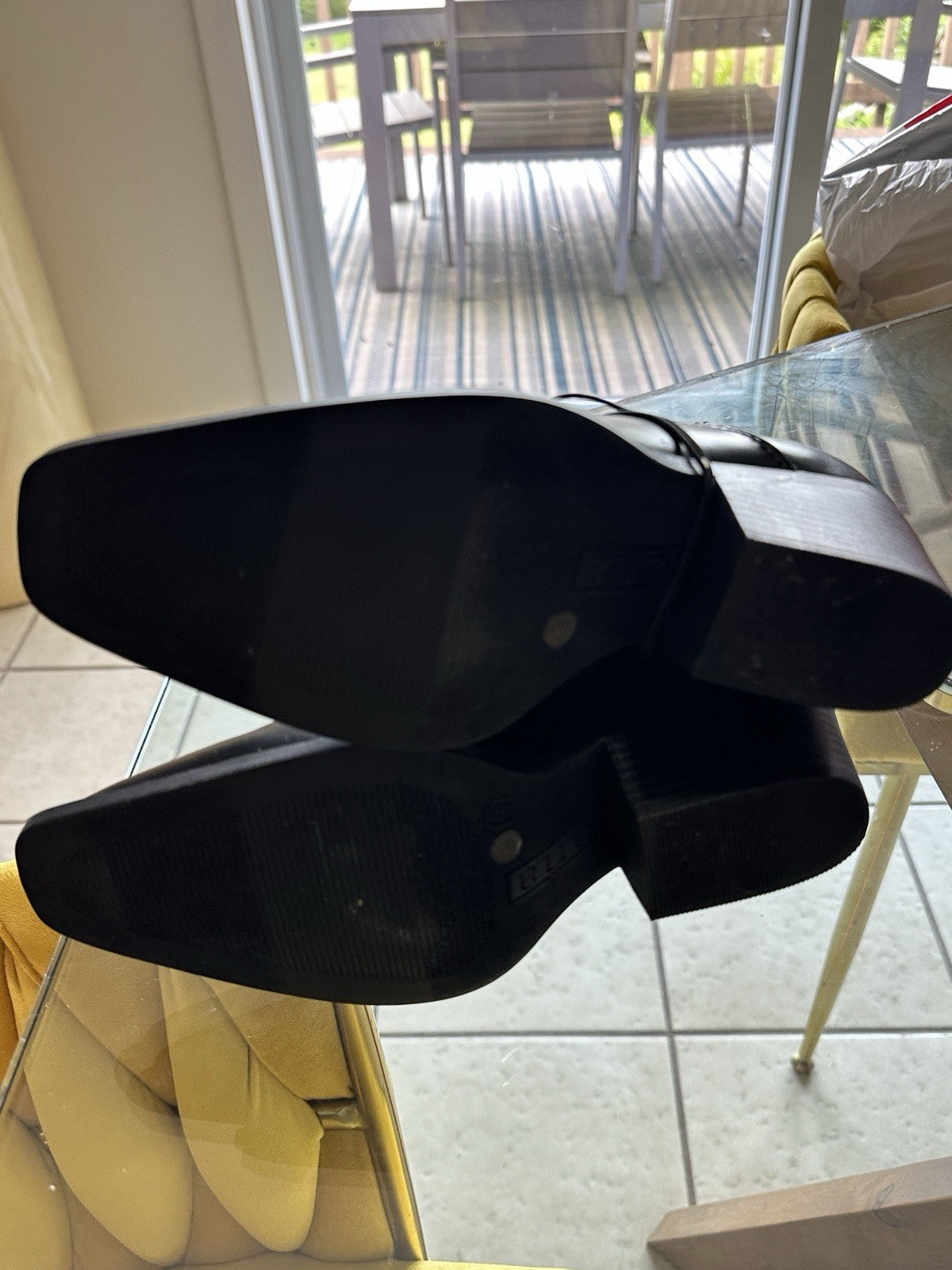 Ana Reba Black Ankle Boots Womens 6 Booties Side Zip Block Heel 6M