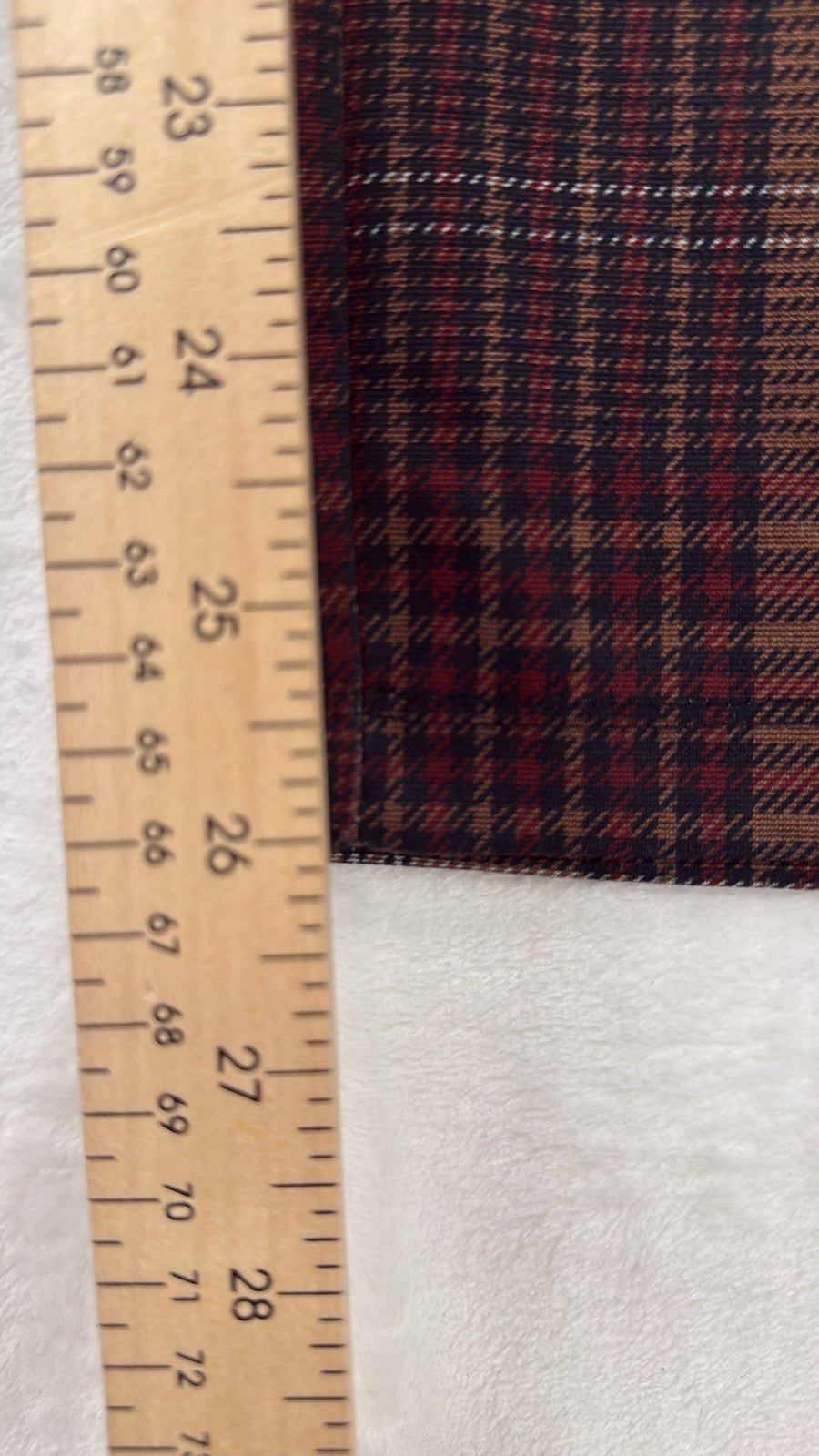 Sanctuary Anthropologie Pull On Pants XS Women Brown Plaid Stretch Straight Slim