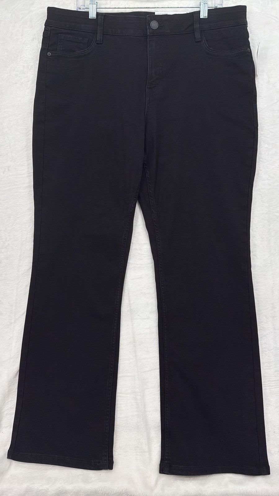 Liz Claiborne Sara Bootcut Mid-Rise Jeans 16 Womens Black 5-pocket New NWT