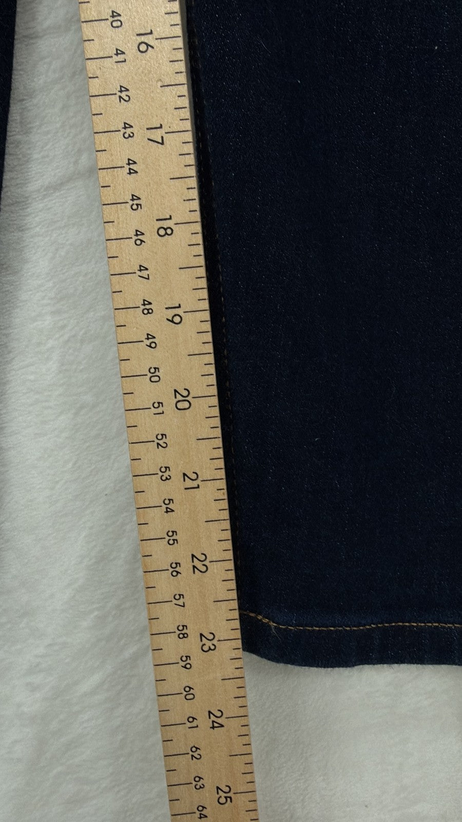 Carla Rockmore Collection Barrel Leg Jeans 4 Petite 4P Dark Blue Denim