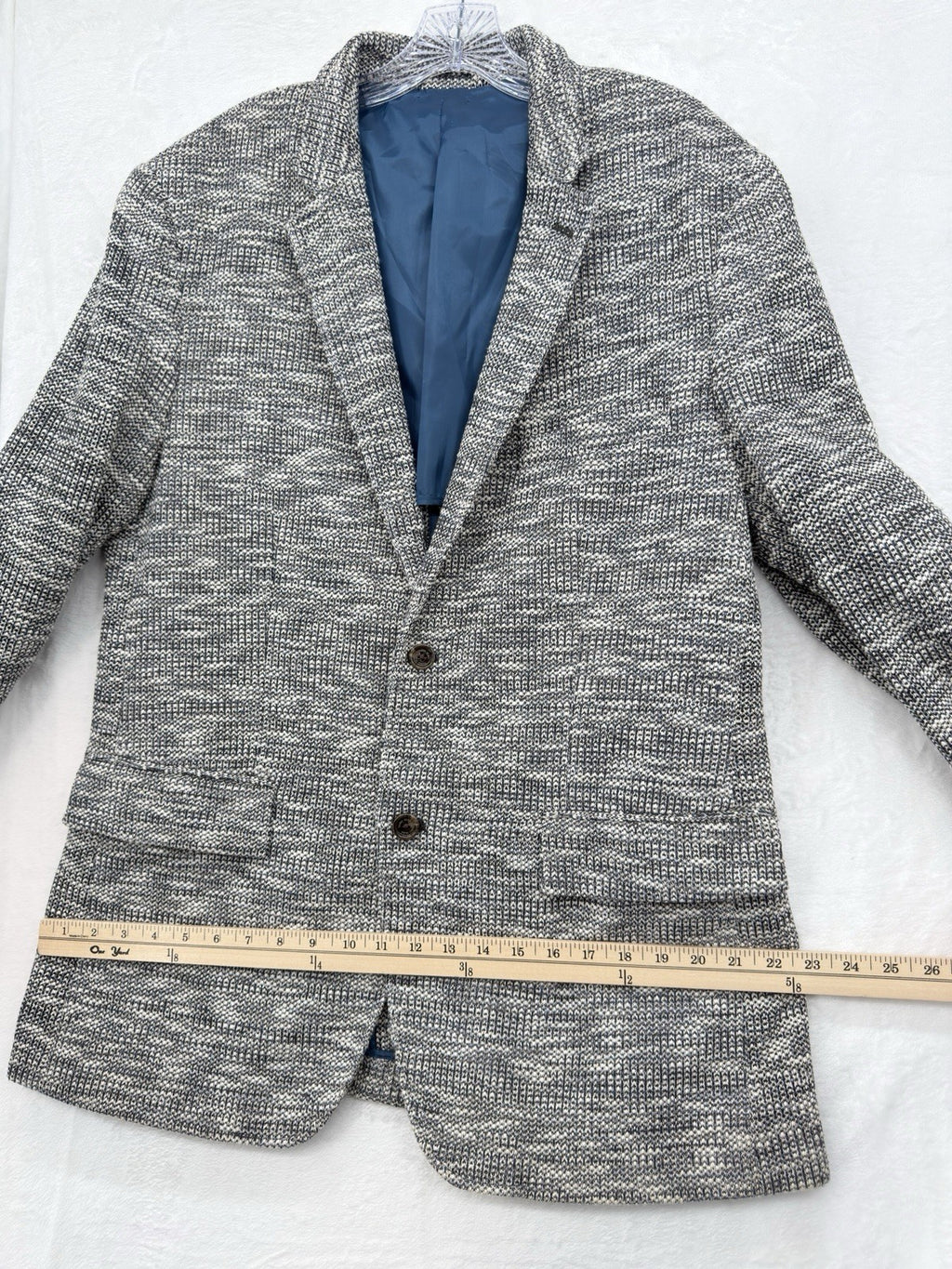 Tasso Elba XL Men's Classic Fit Knit Blazer Sport Coat Gray Blue Jacket