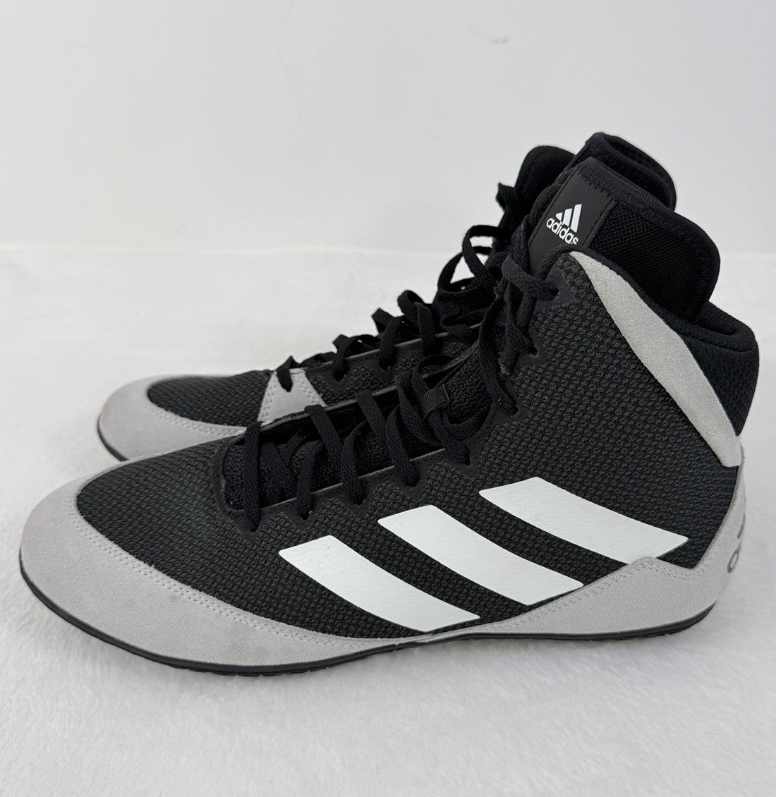 Adidas Mat Wizard 11 Black Gray White Wrestling Shoes Men
