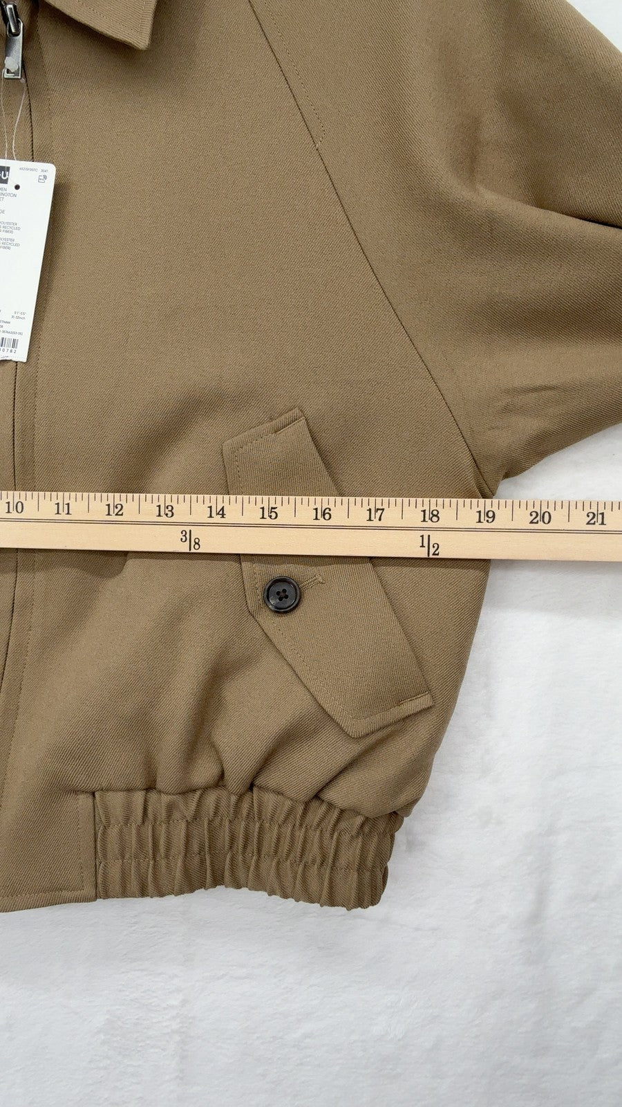 GU Harrington Jacket XS Womens Uniqlo Utility Beige Full Zip Cropped New NWT
