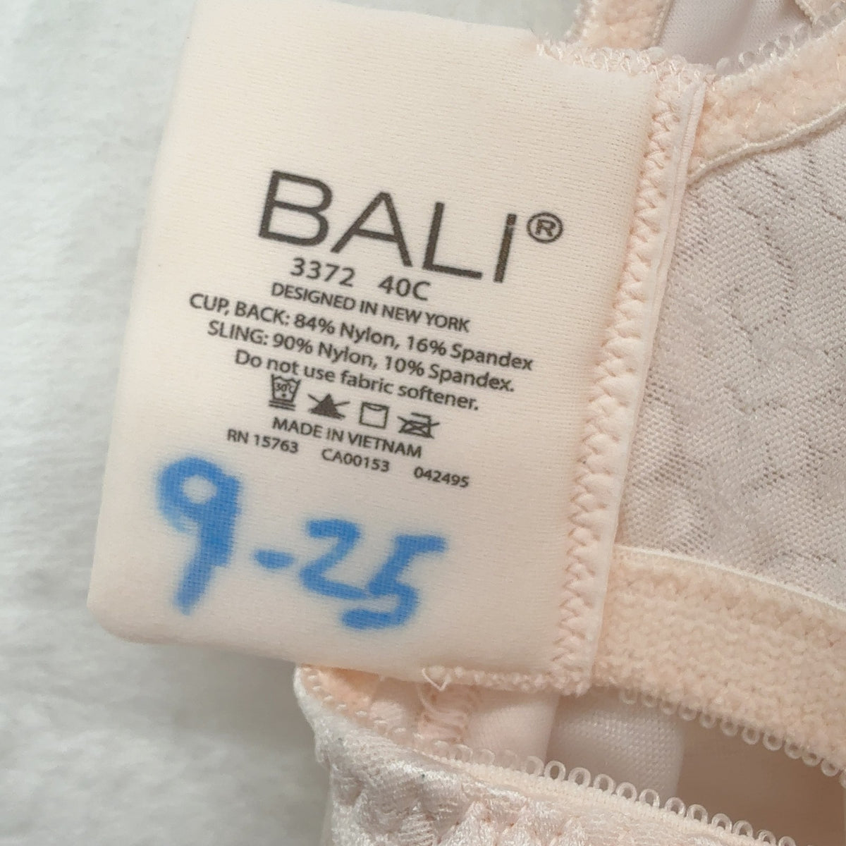 Bali Bra 40C Bra Pink Double Support Wireless Womens 3372