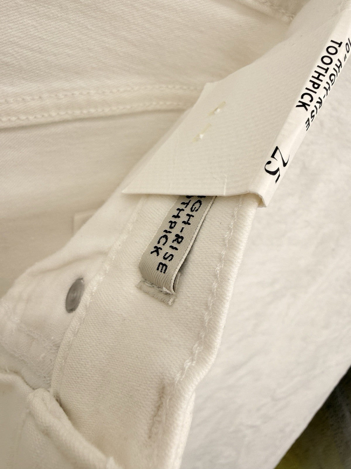 J Crew High Rise Toothpick Jeans 25 White Raw Hem 10” Womens Denim New NWT