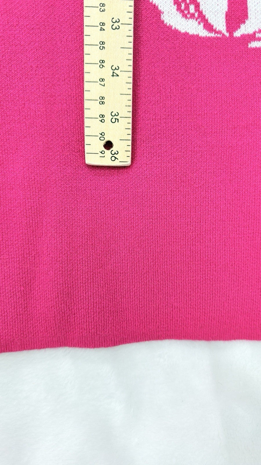 Nina Leonard Sweater Dress Large Pink Floral Elbow Sleeve Knee Length Womens