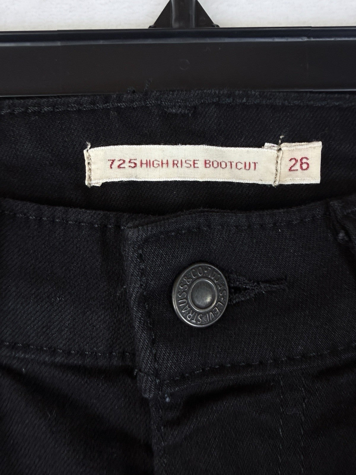 Levis 725 High Rise Bootcut 26 Jeans Womens Black 26x32 Levi’s Boot Cut