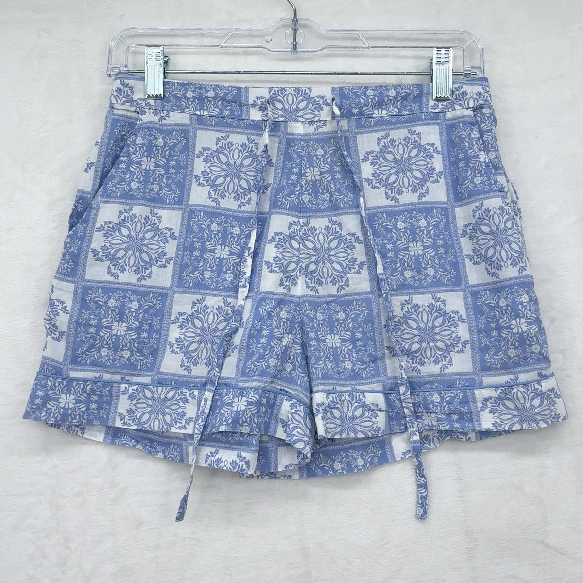Joie Shorts Small Womens Blue Floral 100% Organic Cotton 2.5”