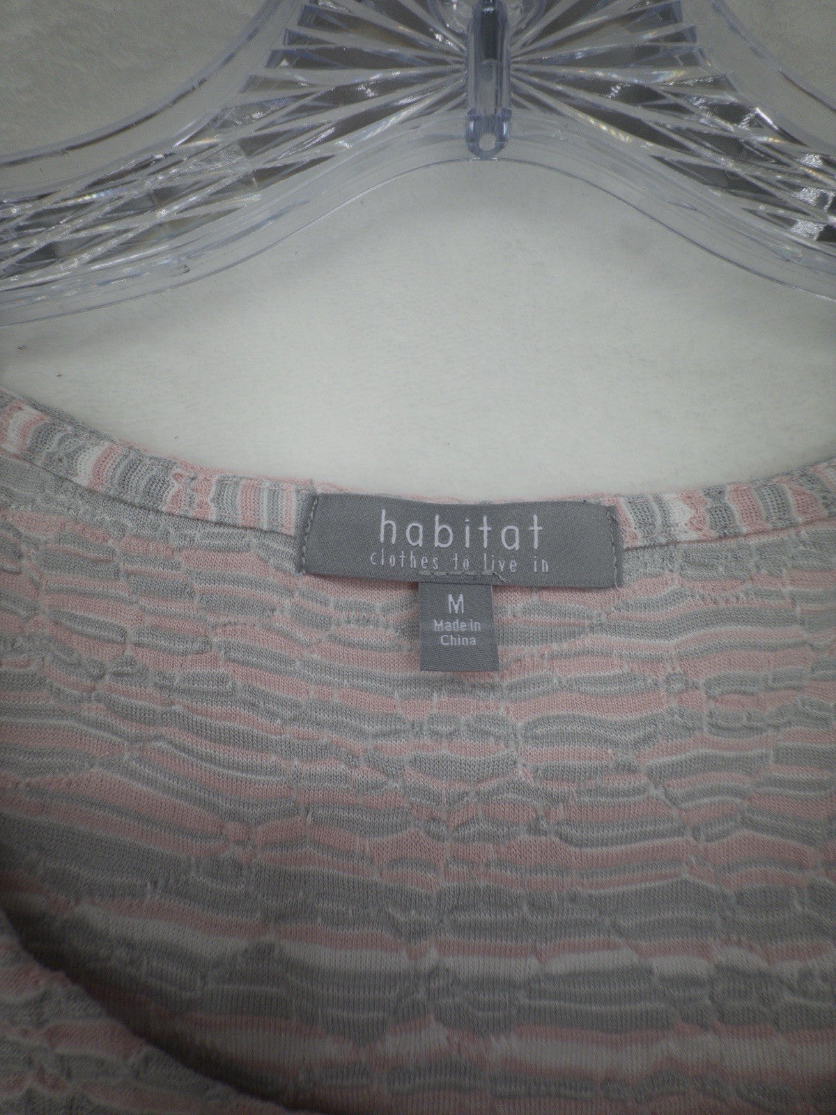 Habitat Clothes To Live In Top Medium Pink Bell Sleeve Artsy Lagenlook Womens