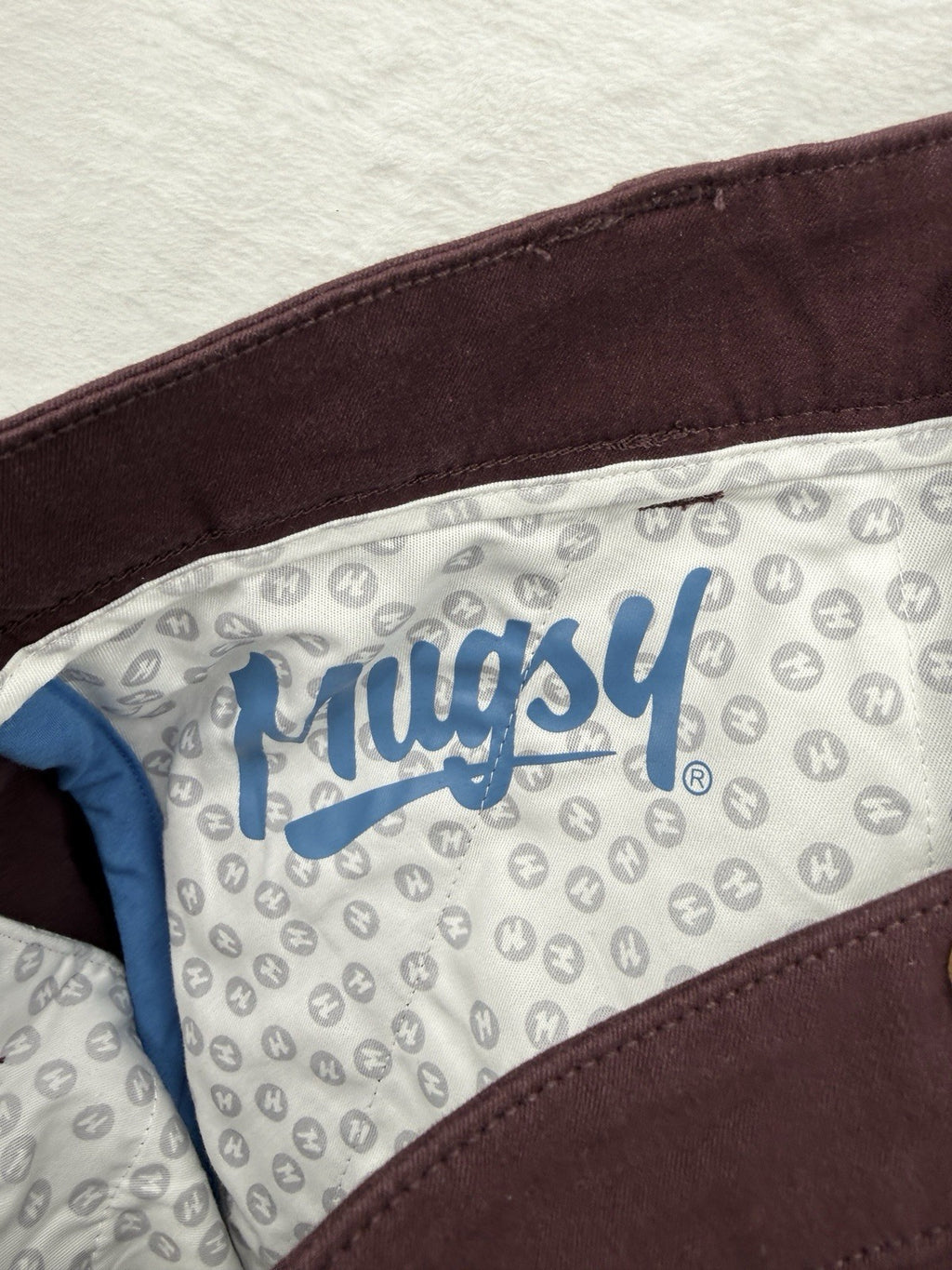 Mugsy Shorts 35 Ports 7” Maroon Chino Mens
