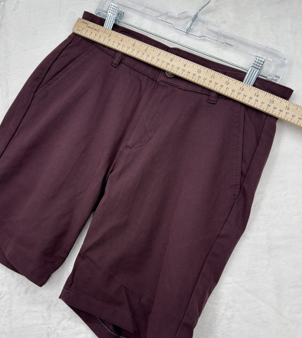 Mugsy Shorts 30 Ports 9” Maroon Chino Mens