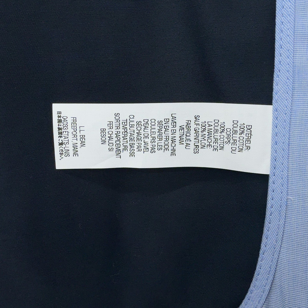 LL Bean Blazer 42R 100% Cotton Jacket  Navy Blue 2 Button Mens Sportcoat
