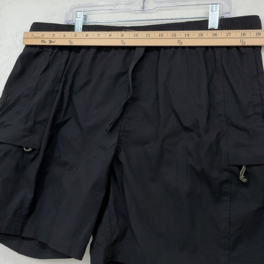 The North Face Class V Cargo Shorts XXL Mens Black Hiking Nylon Stretch 8”