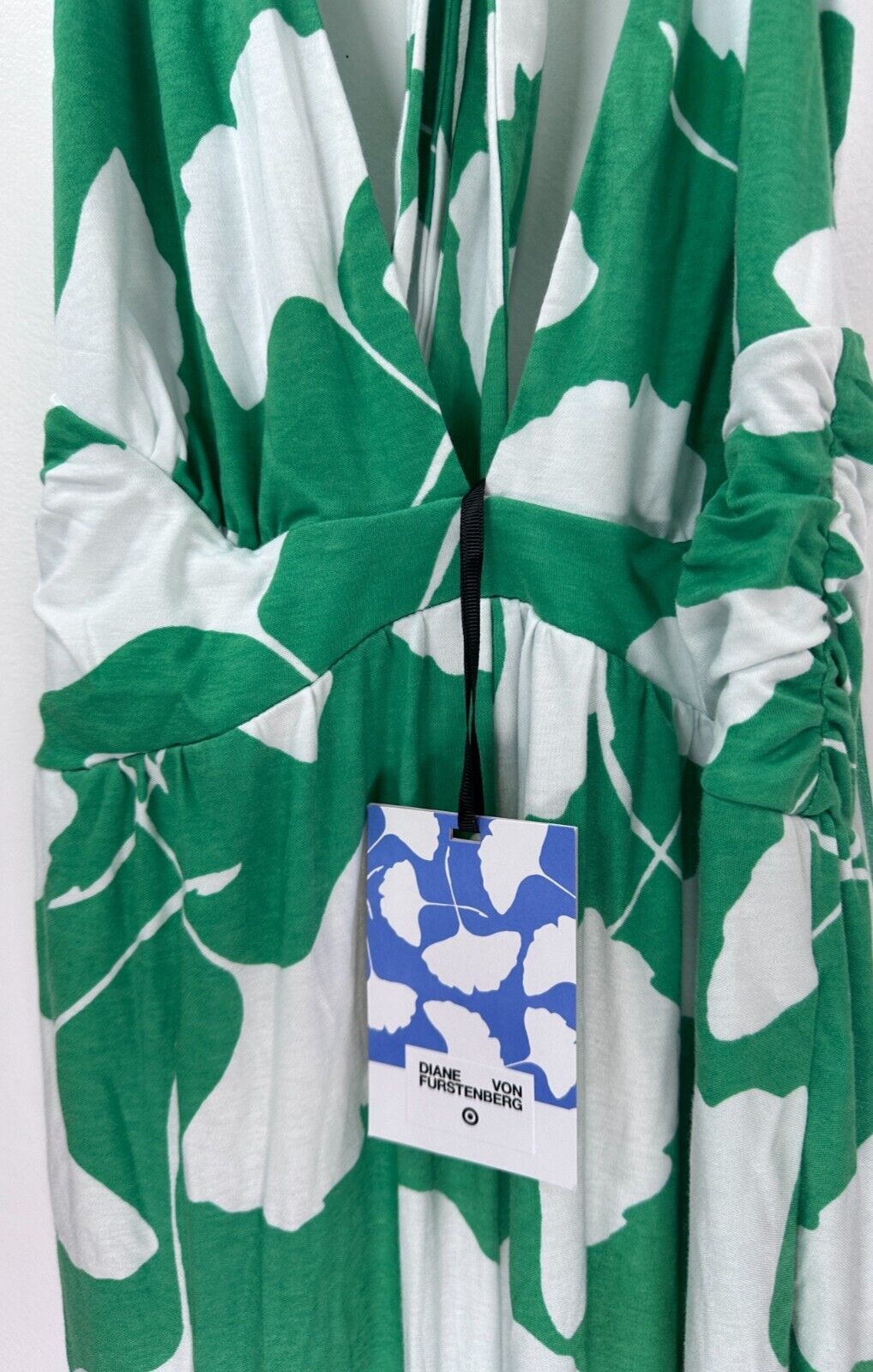 DVF For Target XS Women's Halter Ginkgo Green Jumpsuit Diane Von Furstenberg NEW