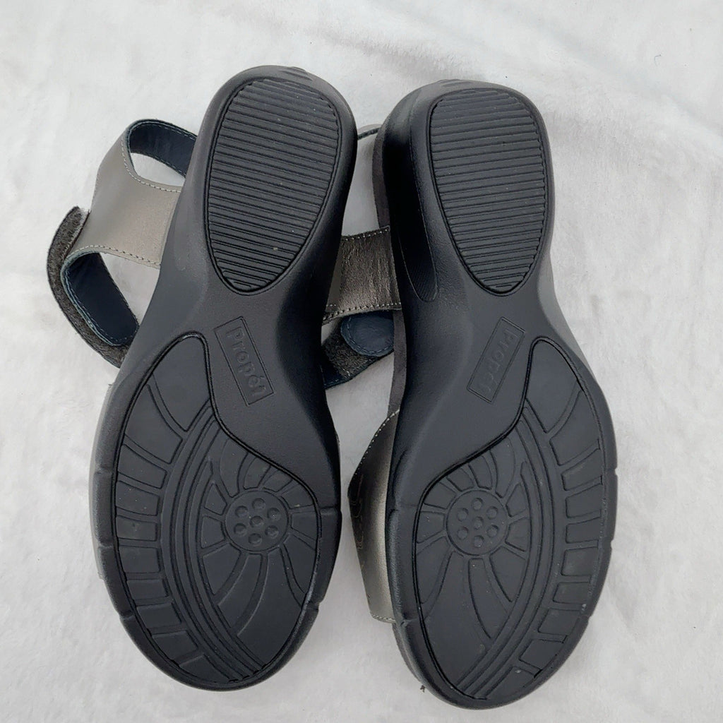 Propet Sandals 6.5 XX 4E Womens Wanda Gray Leather EEEE Shoes