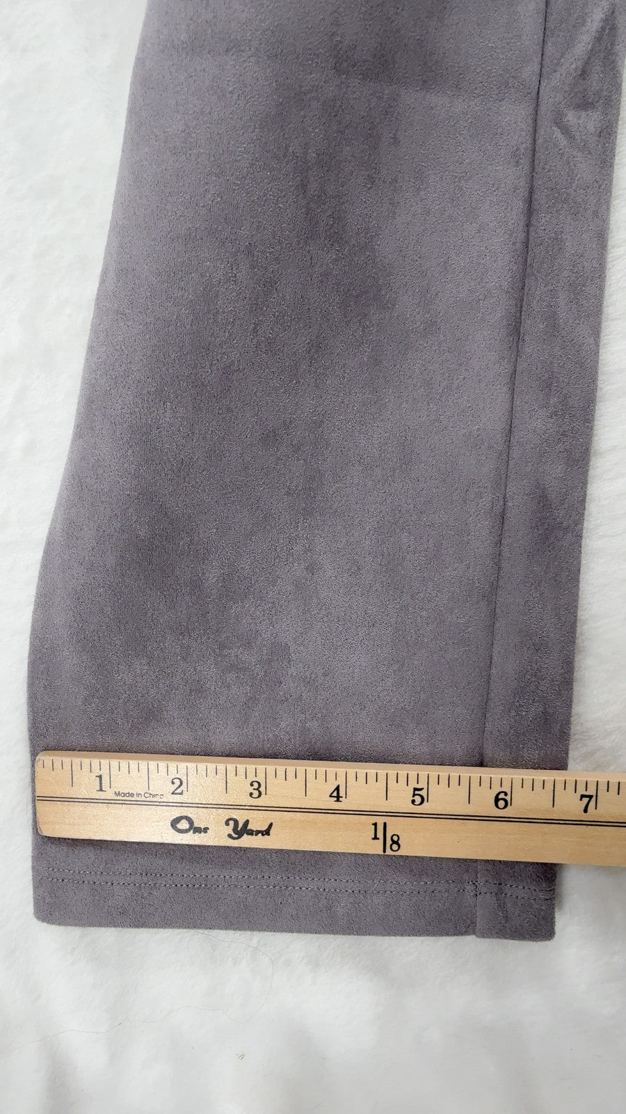 Marla Wynne Pull On Pants 8 Womens Gray Faux Suede Ankle Stretch New NWT