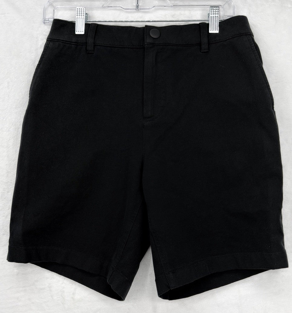 Mugsy Travelers Shorts Medium Mens Black 8” Cotton Stretch Back Elastic