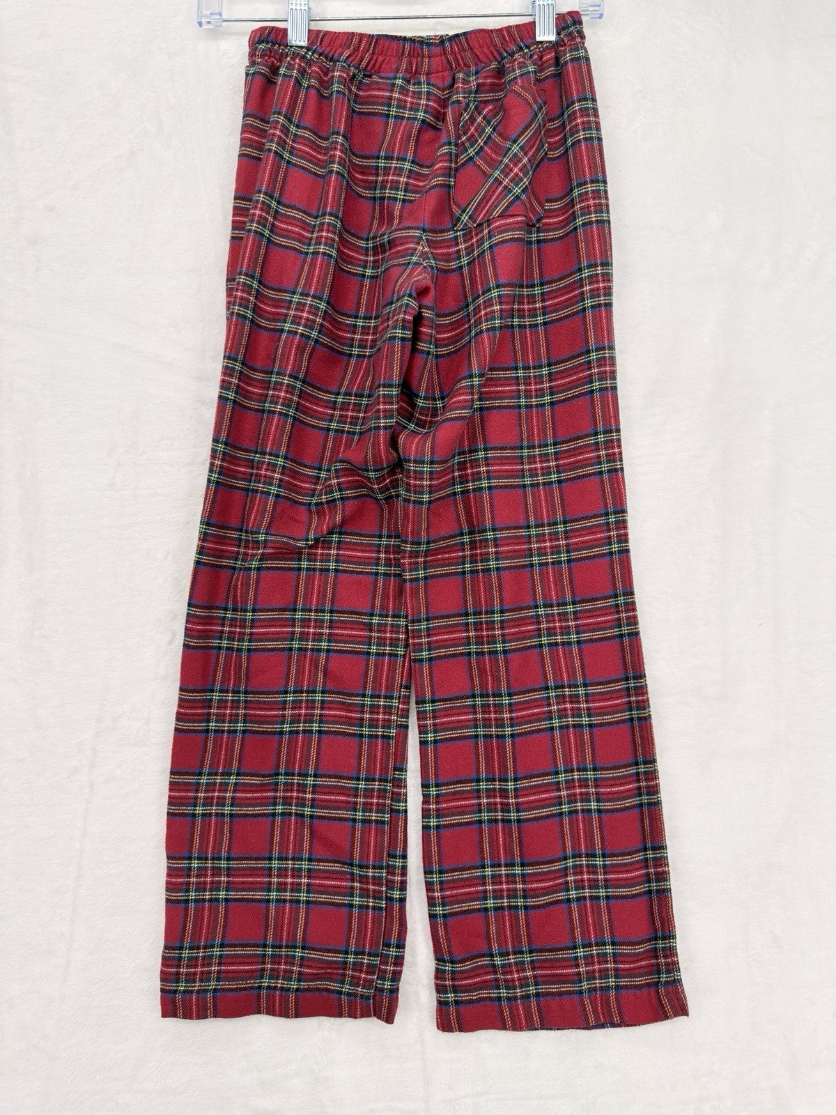 LL Bean Kids Pajama Pants Red Plaid Large Boys Girls