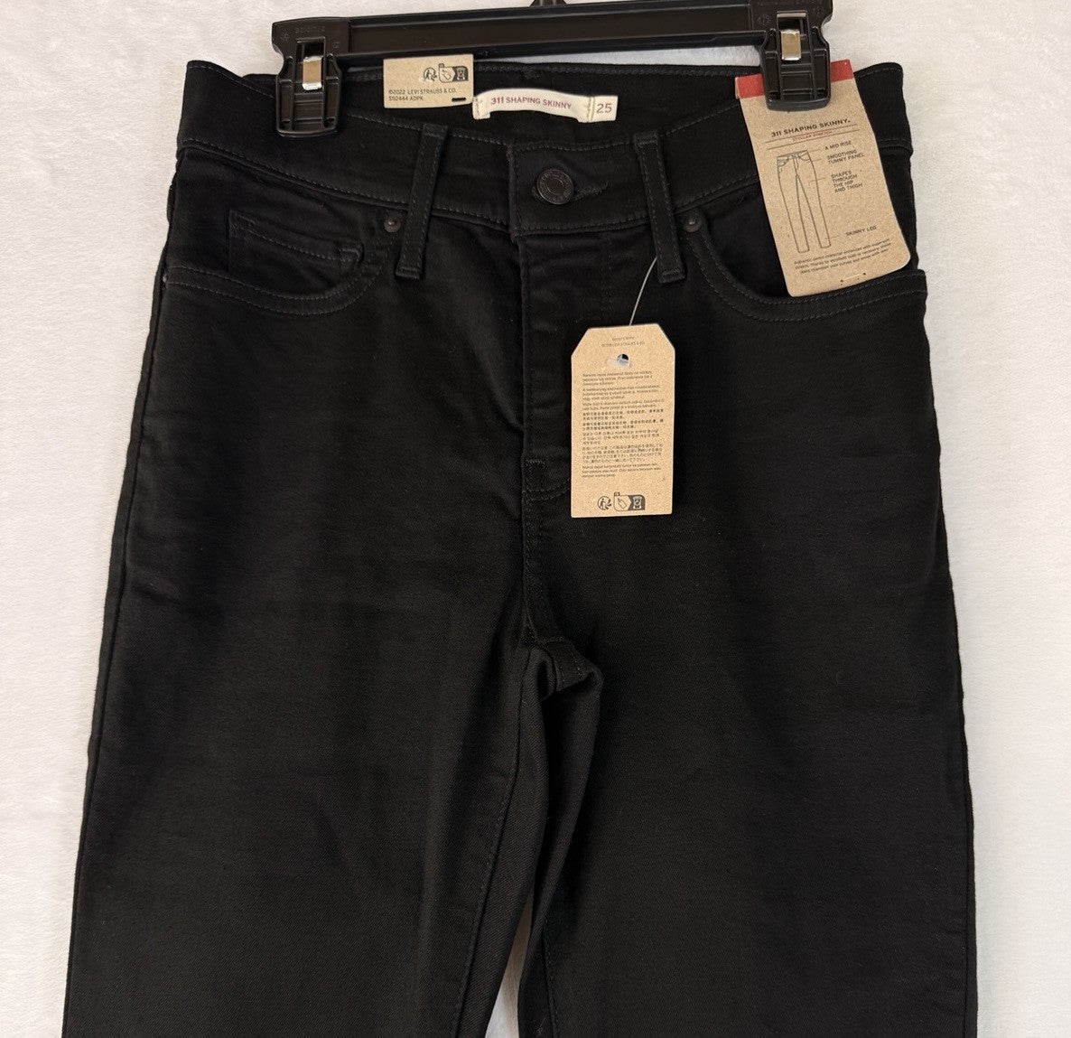 Levis 311 Shaping Skinny Jeans 25 Womens Black 25x30 New NWT