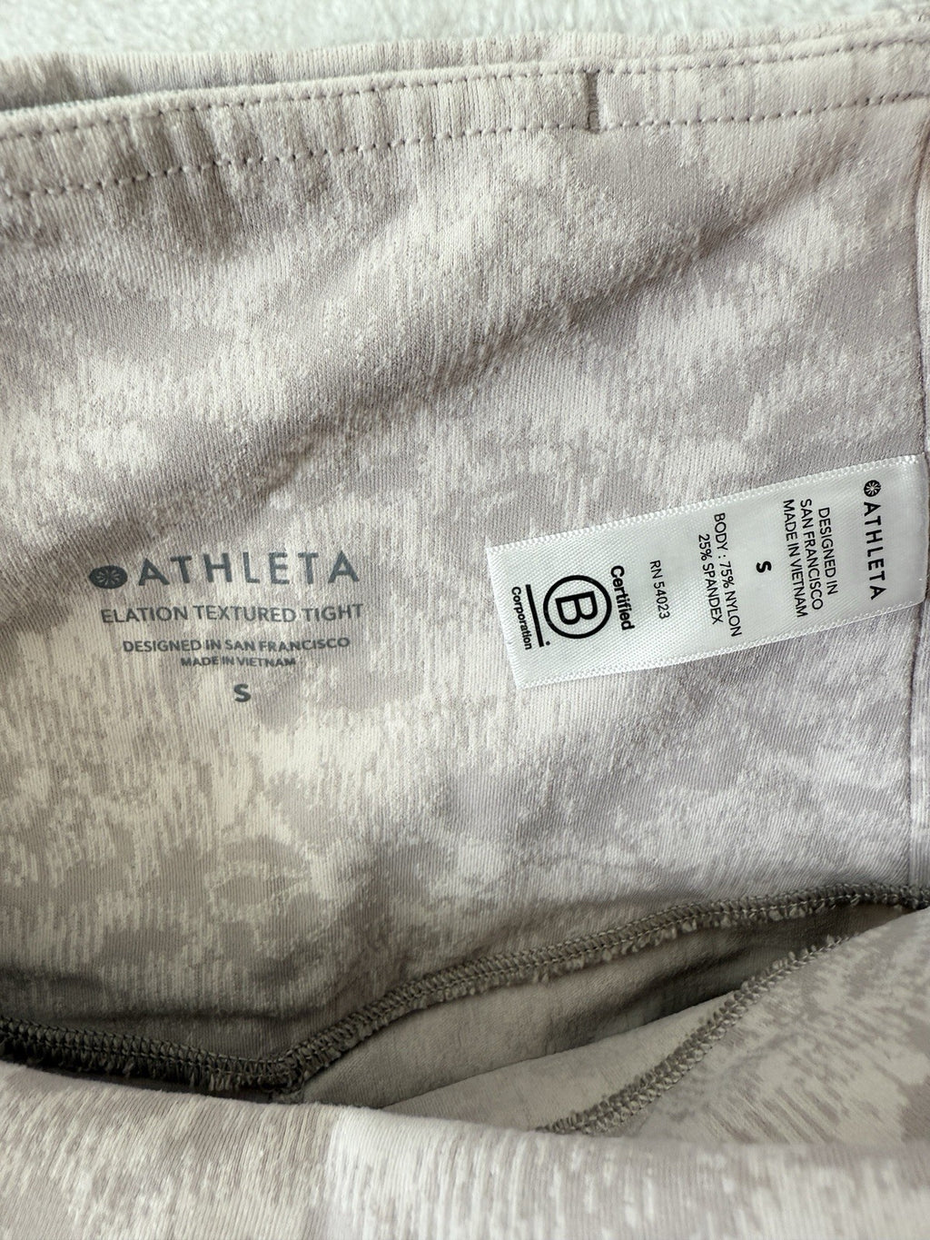 Athleta Elation Textured Tight Small Pink Floral Womens Workout Stretch