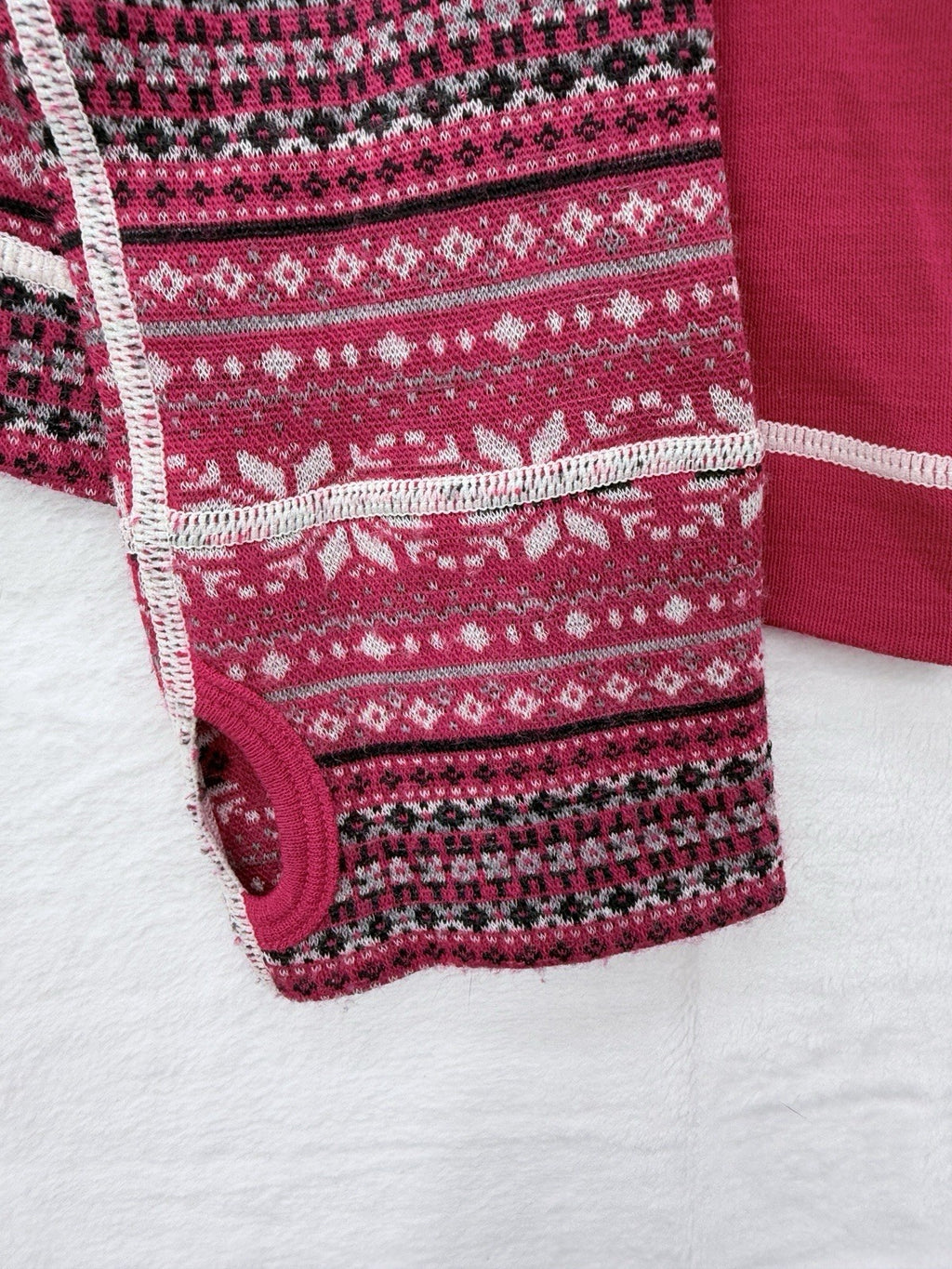 Dakini Sweater XL Womens Kini 100% Merino Wool 1/4 Zip Base Layer Fair Isle Ski