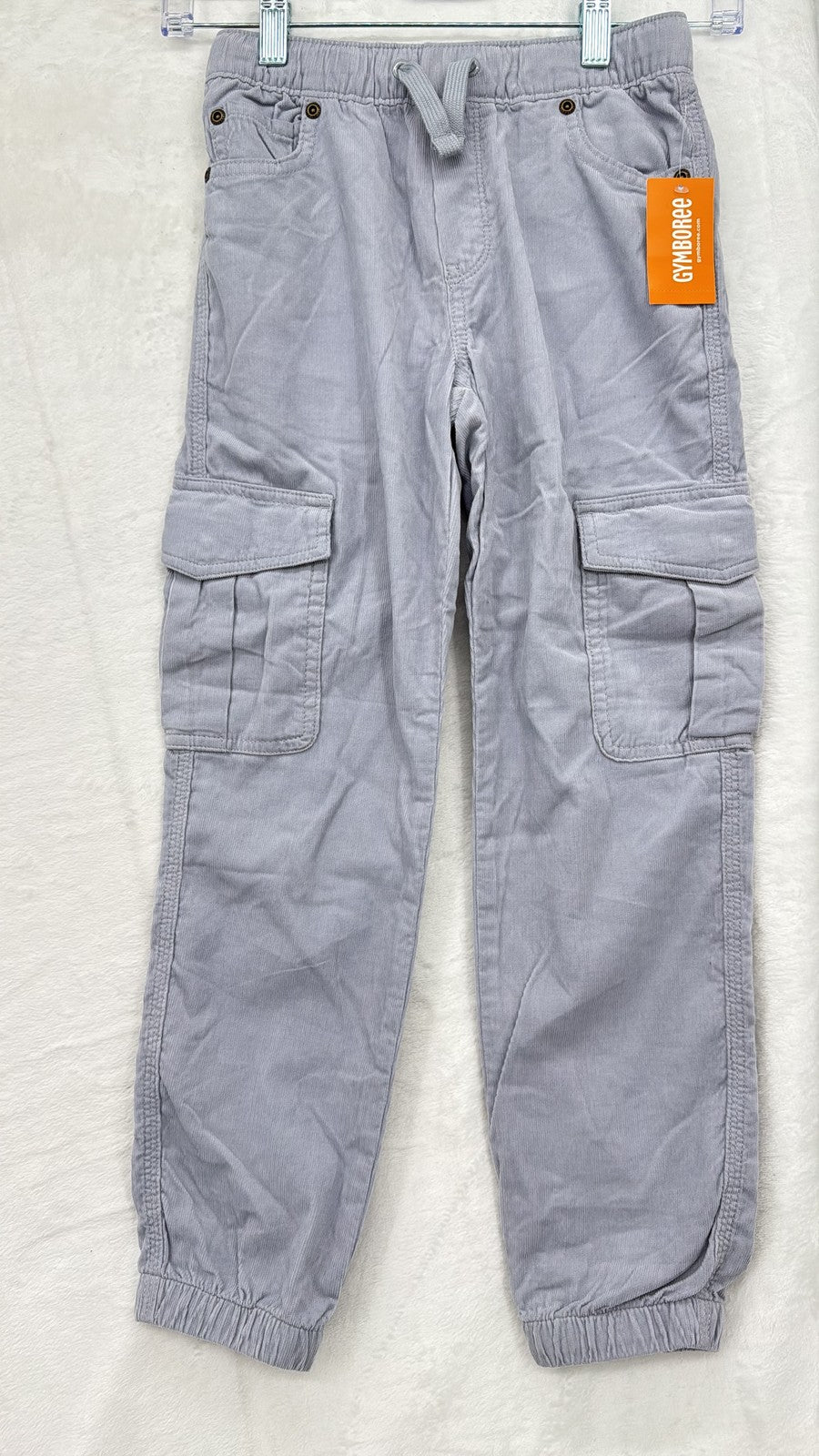Gymboree Boys 8 Corduroy Reindeer Shirt Gray Cargo Jogger Pants Christmas New