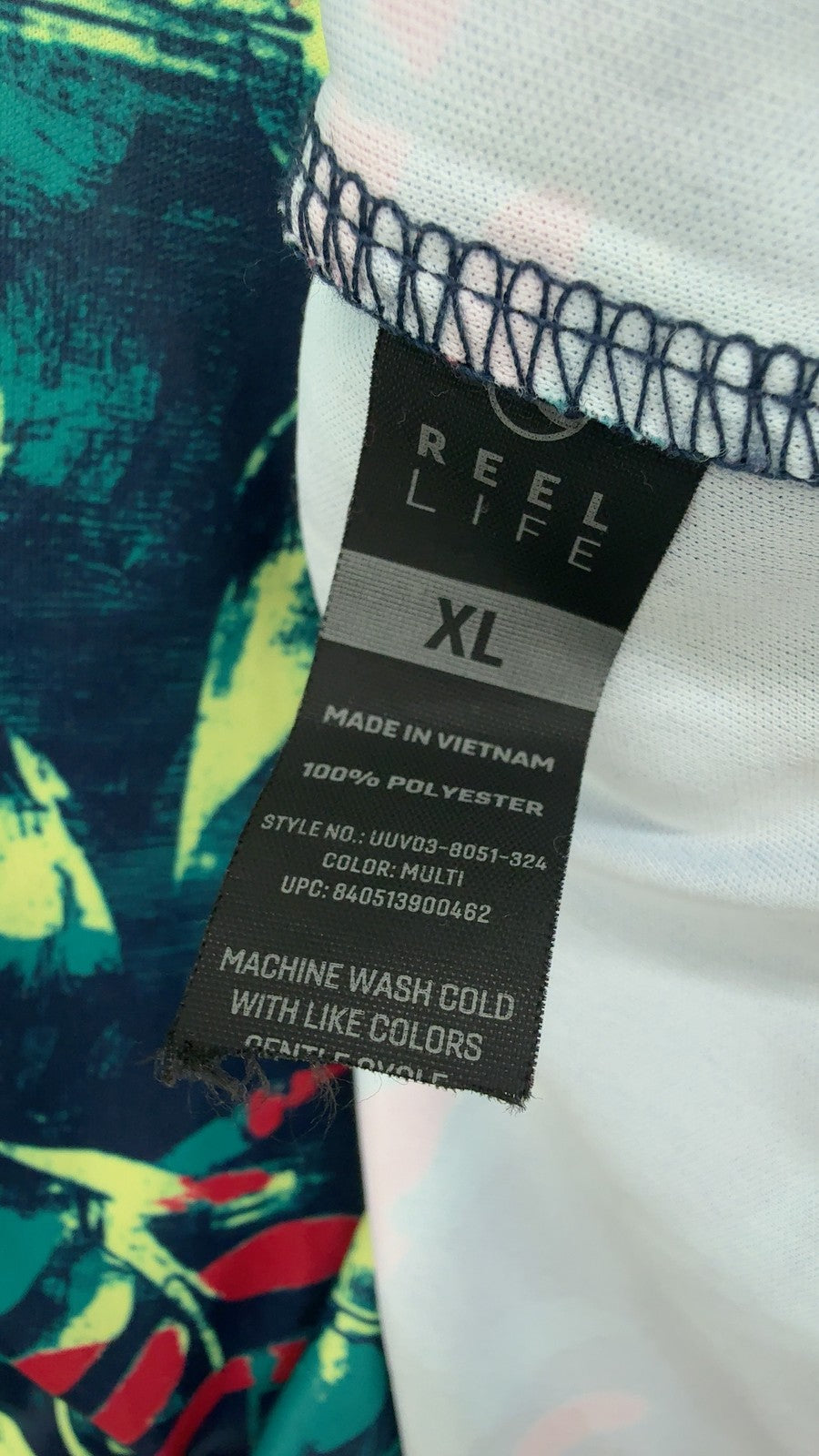 Reel Life XL Long Sleeve Performance UV Shirt XL Womens Top Fishing Green Print