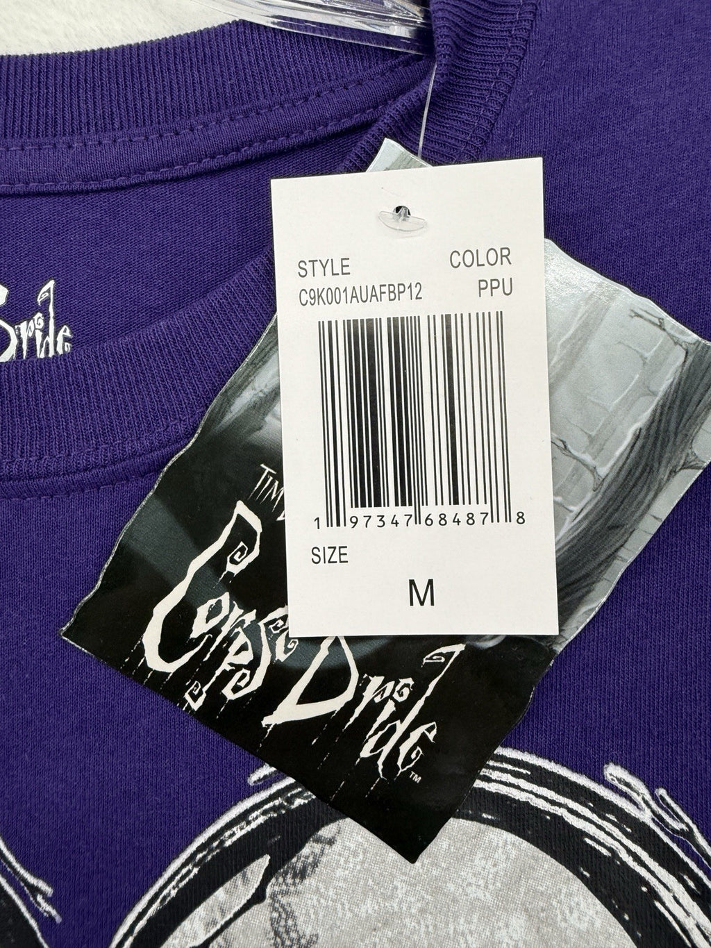 Tim Burton Corpse Bride T Shirt Medium Purple Short Sleeve New NWT
