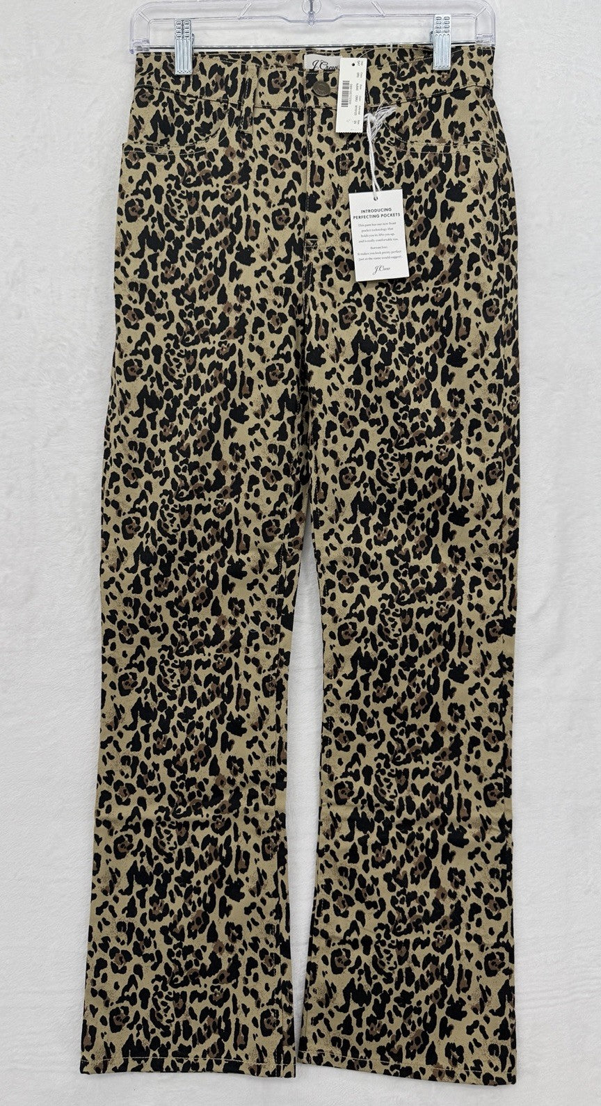 J Crew Kickout Crop Pants 25 Womens Leopard Print High Rise New NWT