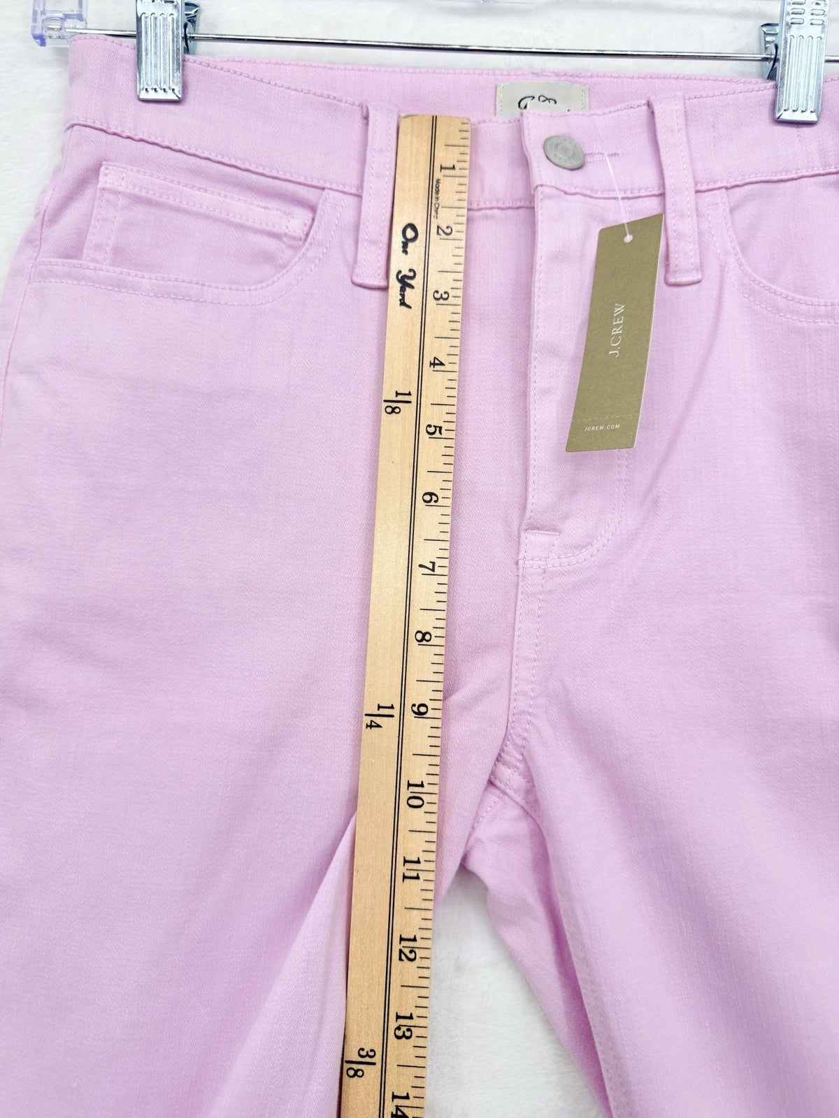 J Crew Billie 9” Demi Boot Crop Jeans 25 Lavender Pink Denim Womens New NWT