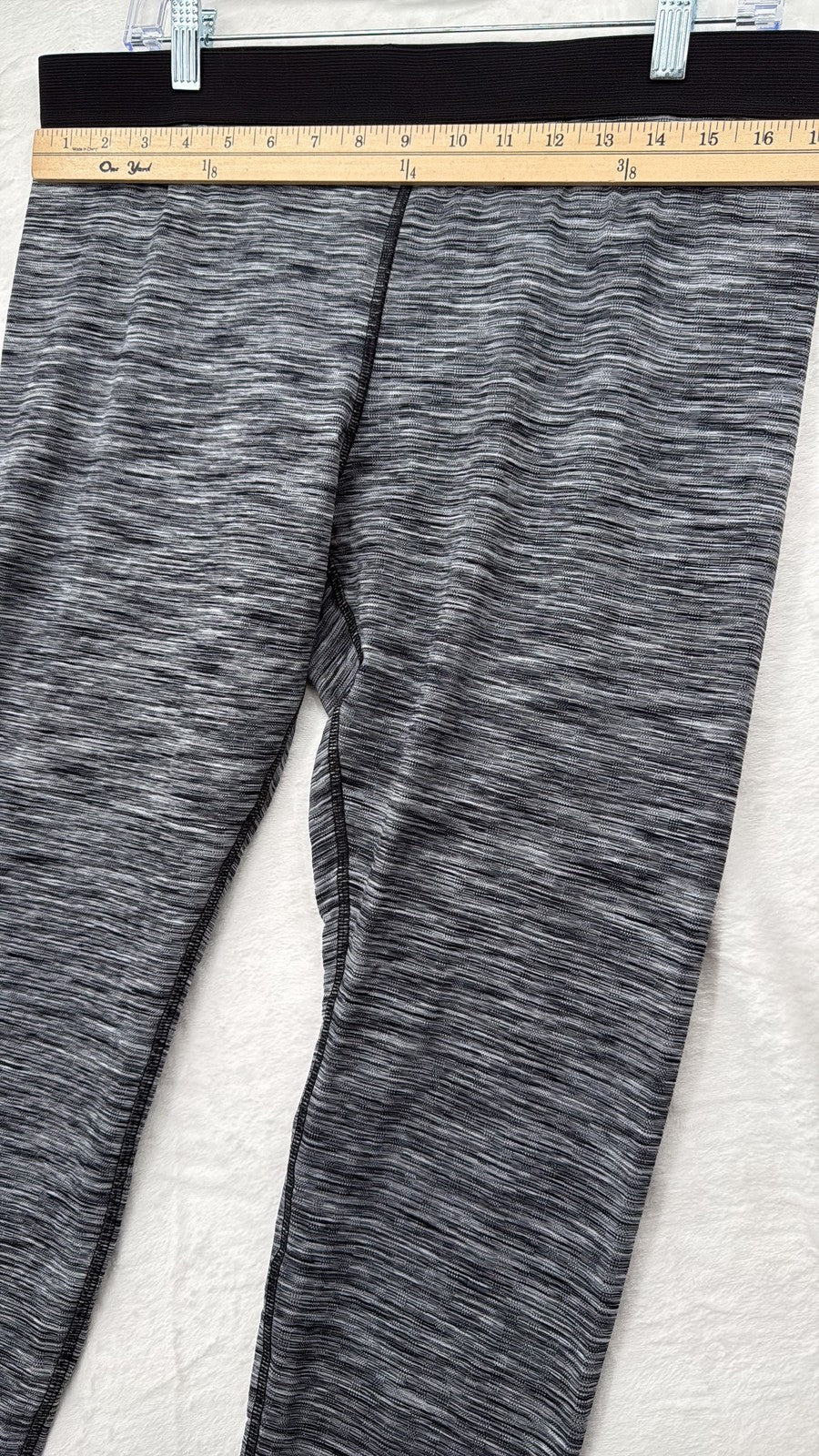 Duluth Trading Co. Base Layer Leggings Large Womens Gray Black Space Dye