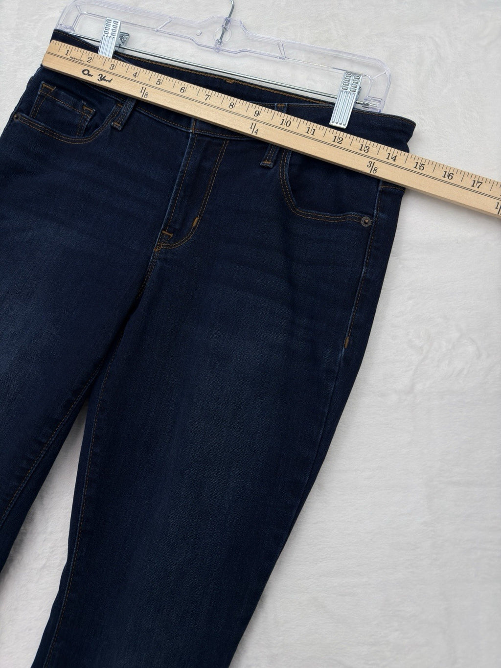 Old Navy Mid Rise Kicker Bootcut Jeans 4 Dark Blue Womens Denim Boot Cut
