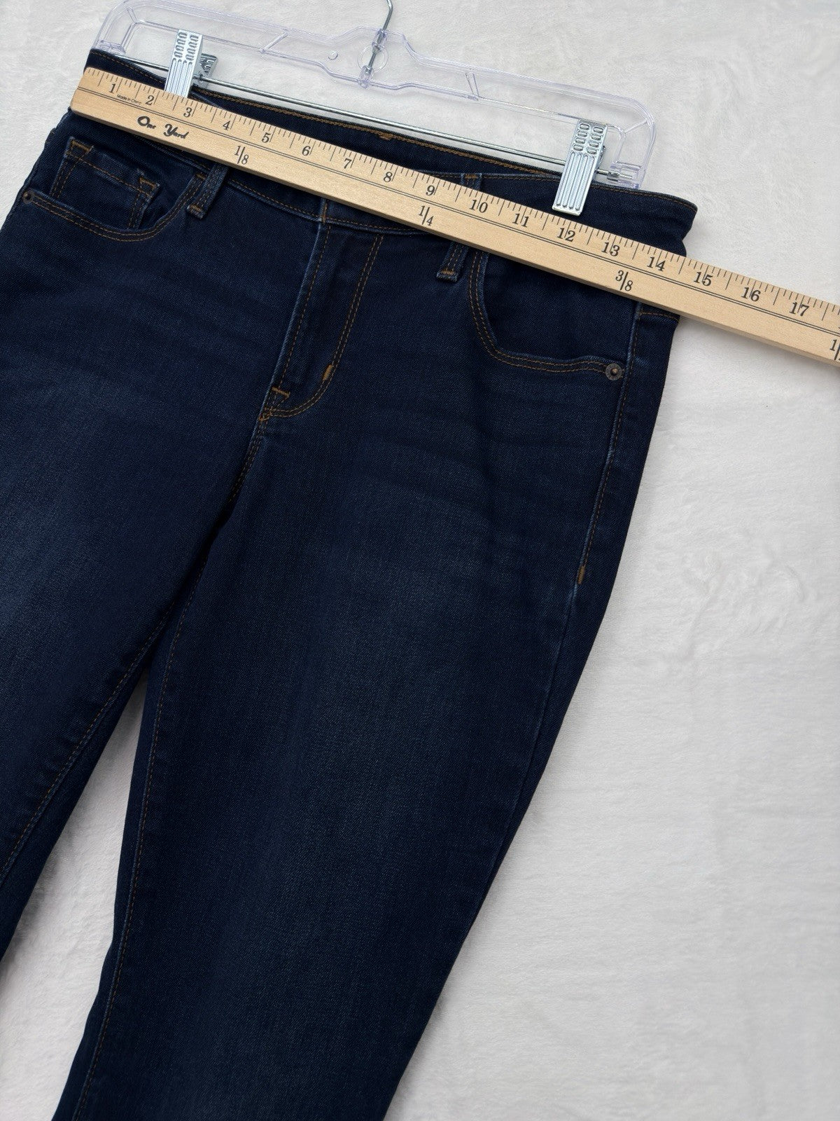 Old Navy Mid Rise Kicker Bootcut Jeans 4 Dark Blue Womens Denim Boot Cut