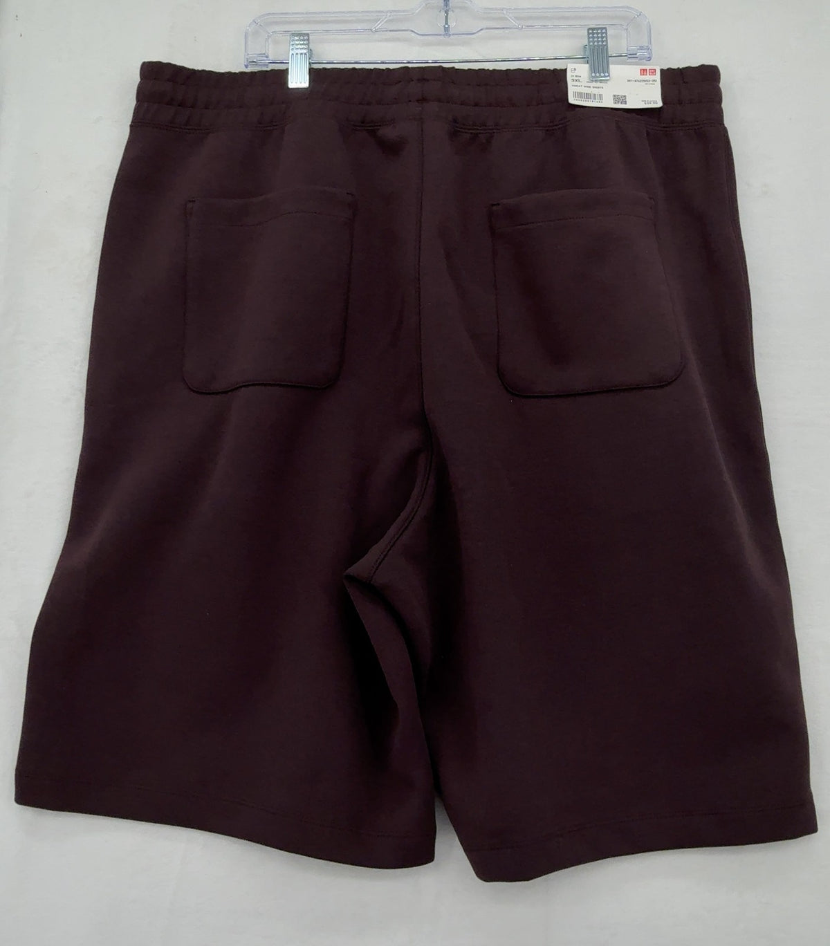 Uniqlo C Sweat Wide Shorts 3XL Mens Wine 10”  Elastic Waist Drawstring New NWT