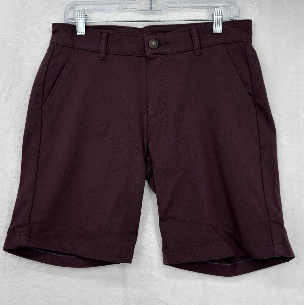 Mugsy Shorts 30 Ports 9” Maroon Chino Mens