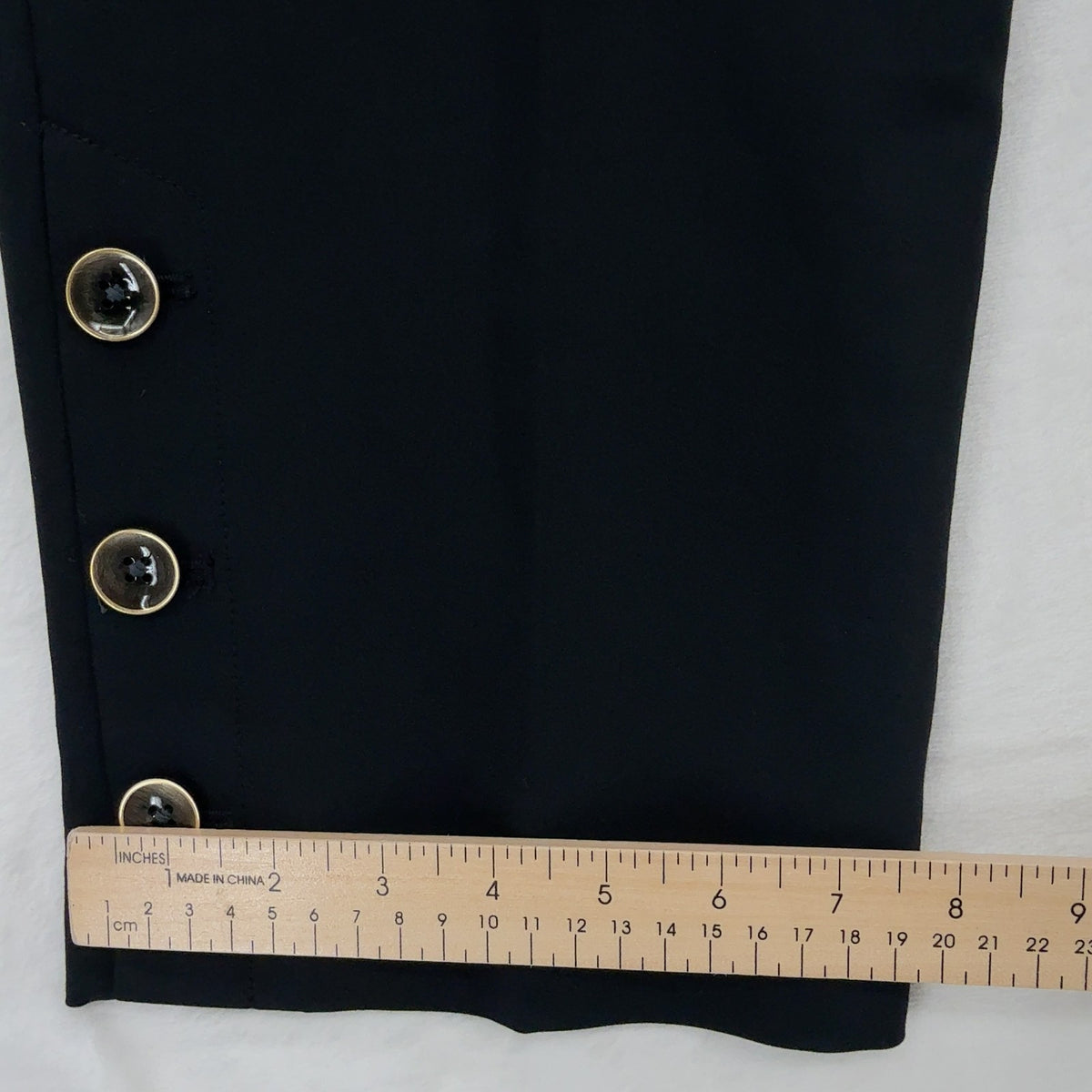 Ann Taylor Ankle Pants 14 Curvy Womens Black Button Hem New NWT