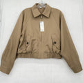 GU Harrington Jacket XS Womens Uniqlo Utility Beige Full Zip Cropped New NWT