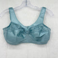 Glamorise Bra 38B 1000 Magic Lift Original Support Wireless Blue Lace Womens