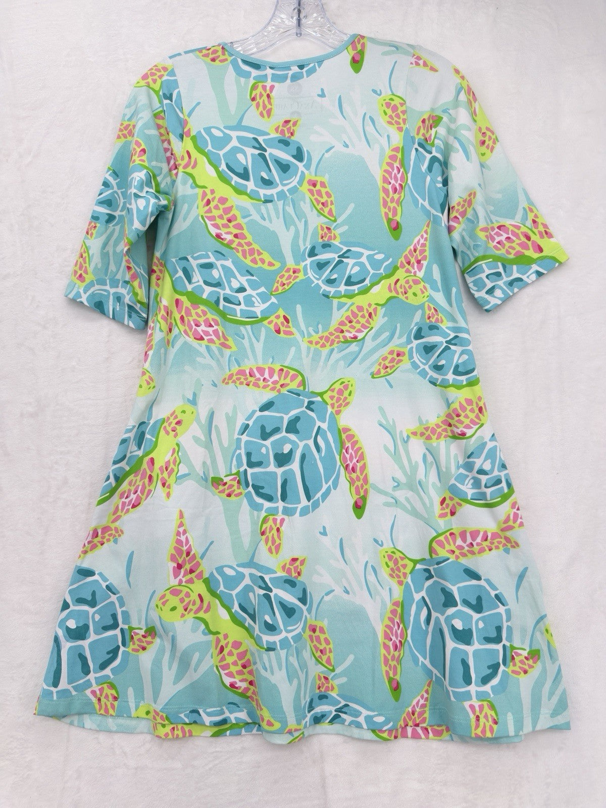 AnaClare Dress XS Knit Trapeze Sea Turtle Print Womens Ana Clare Claire New NWT