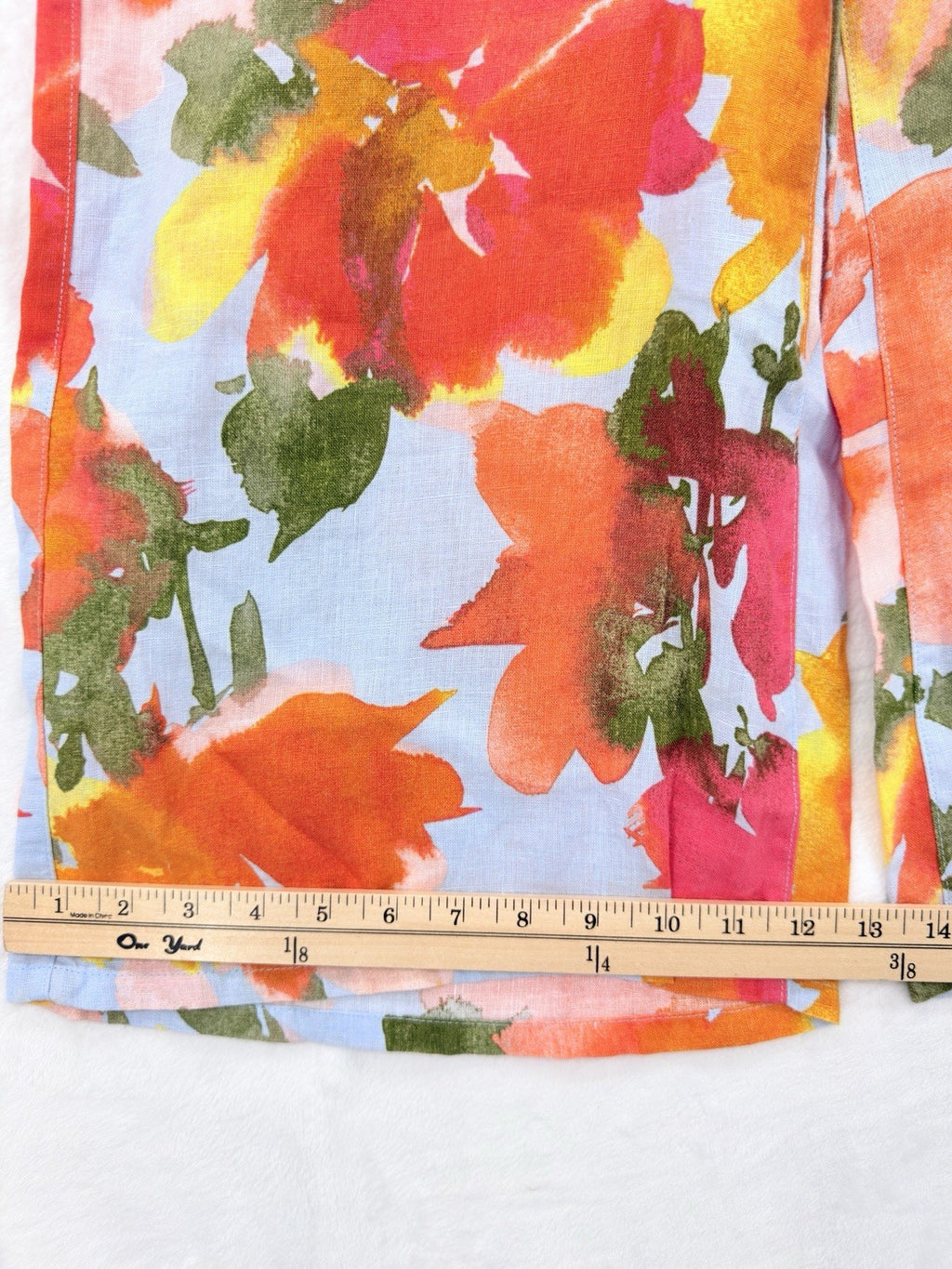 Joie Wide Leg Linen Pants XS Cropped Floral Print Pull On Womens New NWT