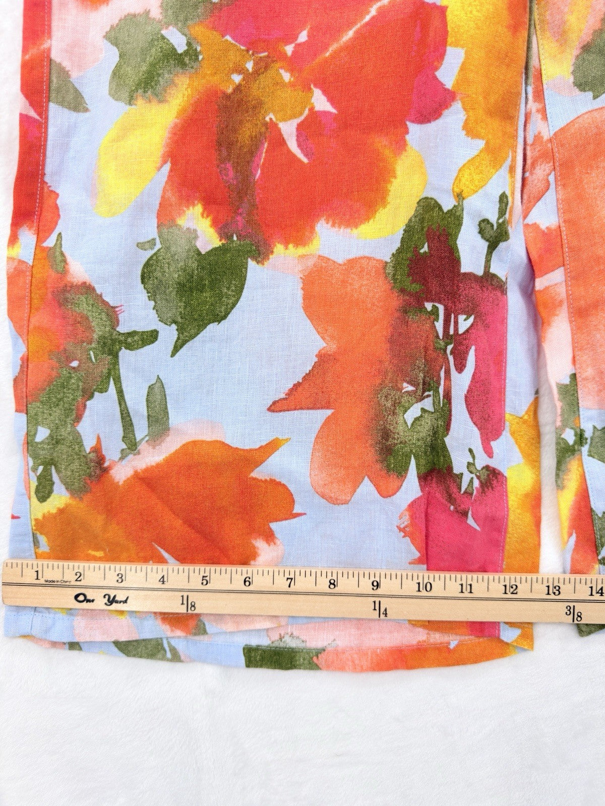 Joie Wide Leg Linen Pants XS Cropped Floral Print Pull On Womens New NWT